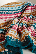 Cargar imagen en el visor de la galería, Mantita Riverbed, Version Chunky - Patron Crochet