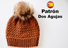 Cargar imagen en el visor de la galería, Patrón Dos Agujas - Gorro Crossover Beanie y Ponytail